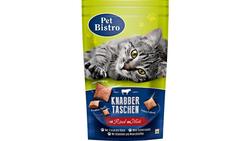 Produktbild von Pet Bistro Katzensnack Knabbertaschen mit Rind und Malz