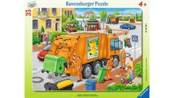 Produktbild von Ravensburger Puzzle - Rahmenpuzzle - Müllabfuhr, 35 Teile
