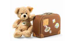 Produktbild von Steiff - Teddybären - Teddybären für Kinder - Fynn Teddybär im Koffer, beige, 28cm