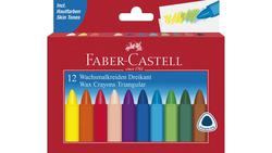 Produktbild von FABER-CASTELL Wachsmalstifte wasserfest 12er-Etui