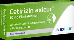Produktbild von CETIRIZIN axicur 10 mg Filmtabletten 7 St
