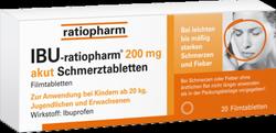Produktbild von IBU-RATIOPHARM 200 mg akut Schmerztbl.Filmtabl. 20 St