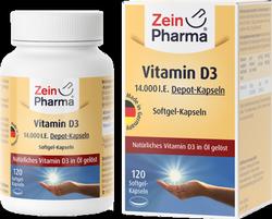 Produktbild von VITAMIN D3 14.000 I.E. Softgel-Kapseln ZeinPharma 120 St