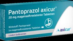Produktbild von PANTOPRAZOL axicur 20 mg magensaftres.Tabletten 14 St