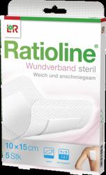 Produktbild von RATIOLINE Wundverband 15x10 cm steril 5 St