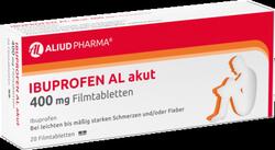 Produktbild von IBUPROFEN AL akut 400 mg Filmtabletten 20 St