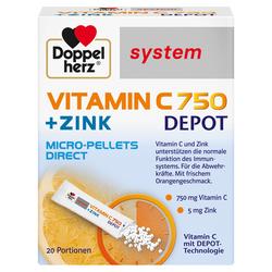 Produktbild von DOPPELHERZ Vitamin C 750 Depot system Pellets 20 St