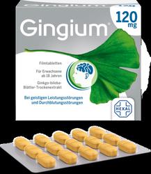 Produktbild von GINGIUM 120 mg Filmtabletten 120 St