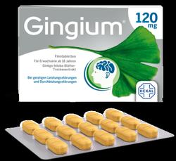 Produktbild von GINGIUM 120 mg Filmtabletten 60 St