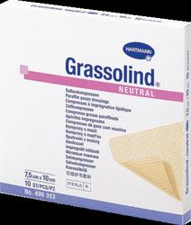 Produktbild von GRASSOLIND Salbenkompressen 7,5x10 cm steril 10 St