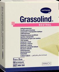 Produktbild von GRASSOLIND Salbenkompressen 5x5 cm steril 50 St