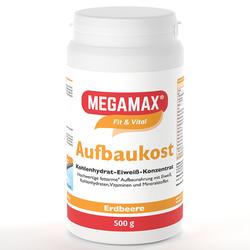 Produktbild von MEGAMAX Aufbaukost Erdbeere Pulver 500 g
