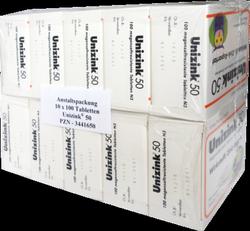 Produktbild von UNIZINK 50 magensaftresistente Tabletten 10X100 St