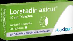 Produktbild von LORATADIN axicur 10 mg Tabletten 20 St