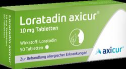 Produktbild von LORATADIN axicur 10 mg Tabletten 50 St