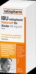 Produktbild von IBU-RATIOPHARM Fiebersaft für Kinder 40 mg/ml 100 ml