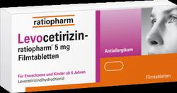 Produktbild von LEVOCETIRIZIN-ratiopharm 5 mg Filmtabletten 20 St