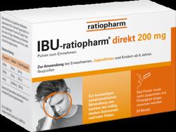 Produktbild von IBU-RATIOPHARM direkt 200 mg Pulver zum Einnehmen 20 St