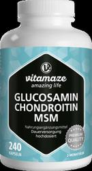 Produktbild von GLUCOSAMIN CHONDROITIN MSM Vitamin C Kapseln 240 St