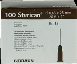 Produktbild von STERICAN Kanülen Luer-Lok 0,45x25 mm Gr.18 braun 100 St