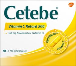 Produktbild von CETEBE Vitamin C Retardkapseln 500 mg 180 St