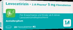 Produktbild von LEVOCETIRIZIN-1A Pharma 5 mg Filmtabletten 20 St