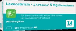Produktbild von LEVOCETIRIZIN-1A Pharma 5 mg Filmtabletten 50 St