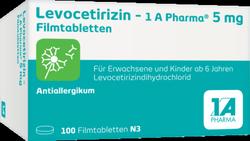 Produktbild von LEVOCETIRIZIN-1A Pharma 5 mg Filmtabletten 100 St