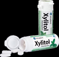 Produktbild von MIRADENT Xylitol Zahnpflegekaugummi Spearmint 30 St