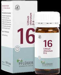 Produktbild von BIOCHEMIE Pflüger 16 Lithium chloratum D 6 Tabl. 100 St