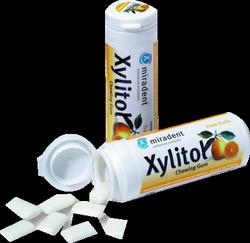 Produktbild von MIRADENT Xylitol Zahnpflegekaugummi Frucht 30 St