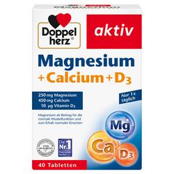 Produktbild von DOPPELHERZ Magnesium+Calcium+D3 Tabletten 40 St