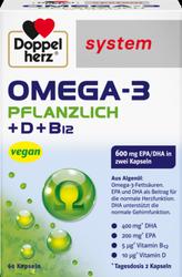 Produktbild von DOPPELHERZ Omega-3 pflanzlich system Kapseln 60 St