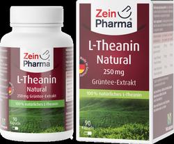 Produktbild von L-THEANIN Natural 250 mg Kapseln ZeinPharma 90 St