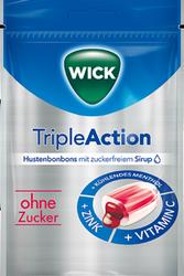 Produktbild von WICK TripleAction Menthol & Cassis o.Zucker Bon. 72 g