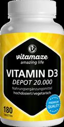 Produktbild von VITAMIN D3 20.000 I.E. Depot hochdosiert Tabletten 180 St