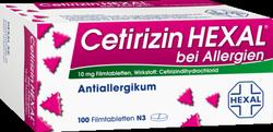 Produktbild von CETIRIZIN HEXAL Filmtabletten bei Allergien 100 St