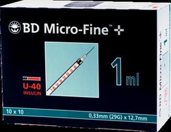 Produktbild von BD MICRO-FINE+ Insulinspr.1 ml U40 12,7 mm 100X1 ml