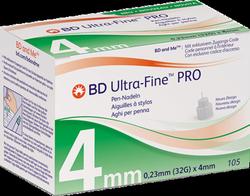 Produktbild von BD ULTRA-FINE PRO Pen-Nadeln 4 mm 32 G 0,23 mm 105 St
