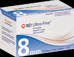 Produktbild von BD ULTRA-FINE Pen-Nadeln 8 mm 31 G 0,25 mm 105 St