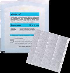 Produktbild von ALUDERM Kompressen 10x10 cm 1 St