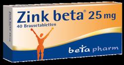 Produktbild von ZINK BETA 25 Brausetabletten 40 St