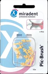 Produktbild von MIRADENT Interd.Pic-Brush Ersatzb.x-fein gelb 12 St