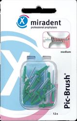 Produktbild von MIRADENT Interd.Pic-Brush Ersatzb.medium grün 12 St