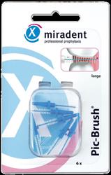 Produktbild von MIRADENT Interd.Pic-Brush Ersatzb.large blau 6 St