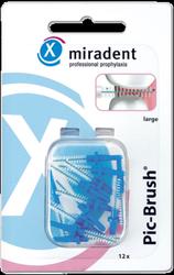 Produktbild von MIRADENT Interd.Pic-Brush Ersatzb.large blau 12 St