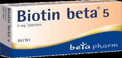 Produktbild von BIOTIN BETA 5 Tabletten 20 St