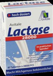 Produktbild von LACTASE 28.000 FCC Tabletten im Spender 80 St