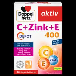 Produktbild von DOPPELHERZ C+Zink+E Depot Tabletten 40 St