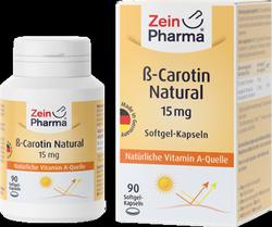 Produktbild von BETA CAROTIN NATURAL 15 mg ZeinPharma Weichkapseln 90 St